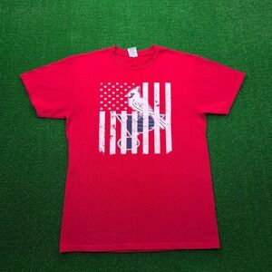 St Louis Crossover Tshirt Mens Medium Cardinals Blues City Pride Red Graphic Tee